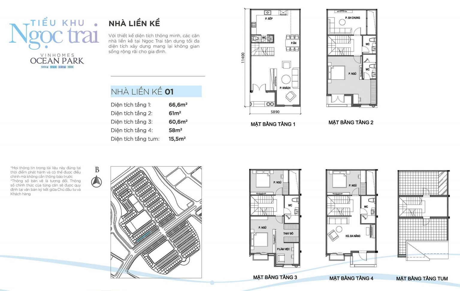 Liền kề Vinhomes Dương Kinh - Thông tin và Giá bán 3 Thiết kế công năng Liền kề VInhomes Dương Kinh