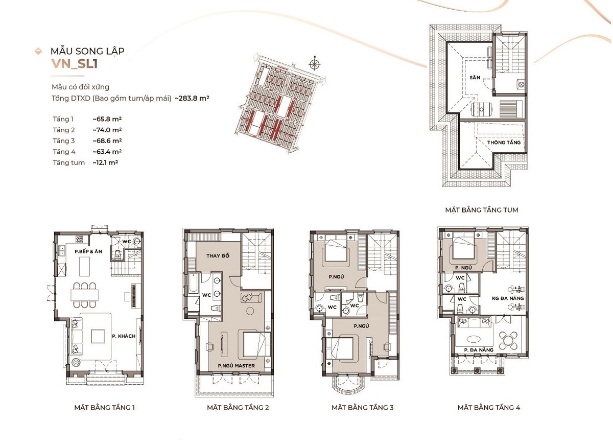 Biệt thự song lập Vinhomes Dương Kinh - Thông tin và Giá bán 3 Mẫu biệt thự song lập Vinhomes Golden City - VInhomes Dương Kinh4